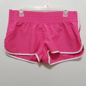 Xhilaration shorts Large running athletic workout tuxedo stripe pull on waist